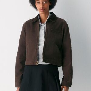 NWT Aritzia Tna Barkley Lightweight Workwear Jacket - Rich Mocha Brown - Size M